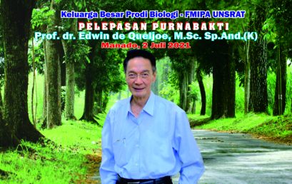 Pelepasan Prof. dr. Edwin de Queljoe, M.Sc.,Sp.And (K) Memasuki Masa Purnabakti Dilaksanakan oleh Jurusan Biologi FMIPA Unsrat