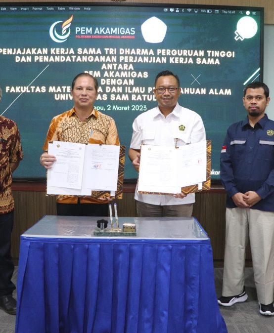 Penandatanganan Perjanjian Kerja Sama antara FMIPA Unsrat dengan Politeknik Energi dan Mineral (PEM) Akamigas