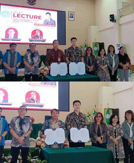 Penandatangan MOU dan PKS FMIPA UNSRAT juga PROGRAM STUDI BIOLOGI (S1) dengan Dept of Pathology, College of Korean Medicine, Kyung Hee University.