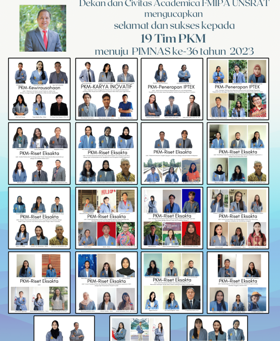 19 Tim PKM FMIPA UNSRAT Lolos ke Nasional