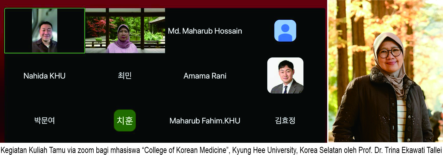 Prof. Dr. Trina Ekawati Tallei Berikan Kuliah Tamu di College of Korean Medicine, Kyung Hee University