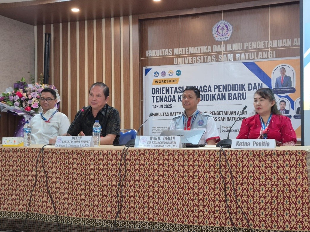 FMIPA UNSRAT MENGGELAR WORKSHOP ORIENTASI TENAGA PENDIDIK DAN TENAGA KEPENDIDIKAN BARU TAHUN 2025