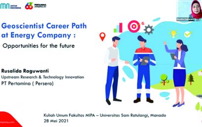 Upstream Research & Technology Innovation PT. Pertamina (Persero) berikan Kuliah Umum di FMIPA Unsrat